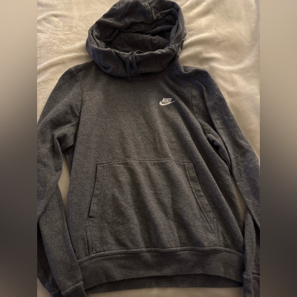 Women’s charcoal grey cowl neck Nike hoodie size Medium - Picture 1 of 6